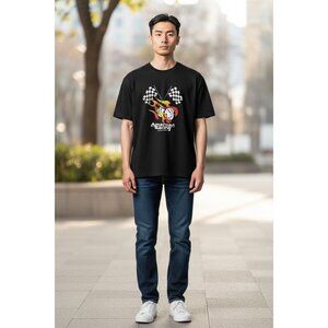 AMERICAN RACING Men's Black Short Sleeve Graphic T-Shirt 2XL